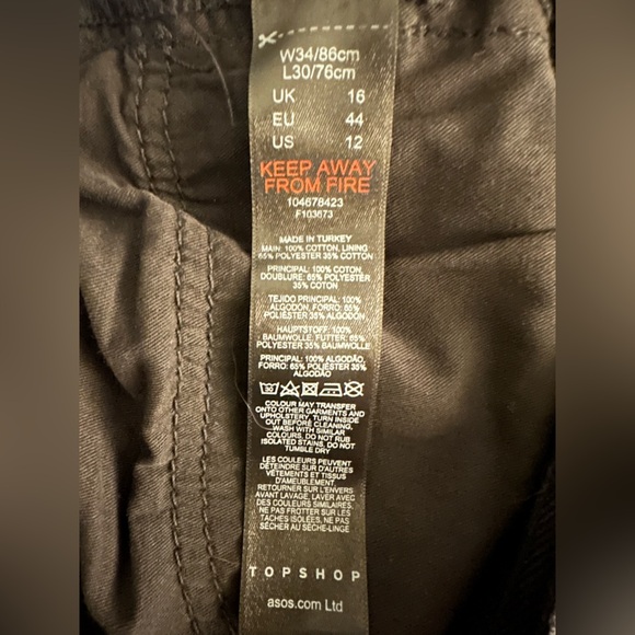 TOPSHOP Women’s Distressed Knee Dad Jeans in Washed Black, Size 34 - Picture 6 of 8